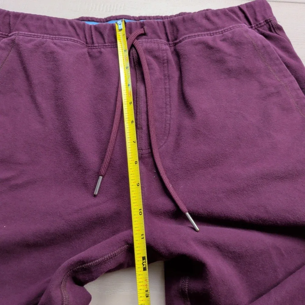 Mack‎ Weldon Ace Joggers Sweatpants Mens Large Wine Red Zip Pockets Comfort